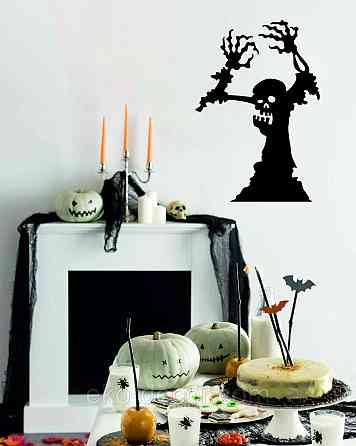 Декоративне настінне Панно «Зомбі», Декор на стіну 110*75 см, Чорний Київ