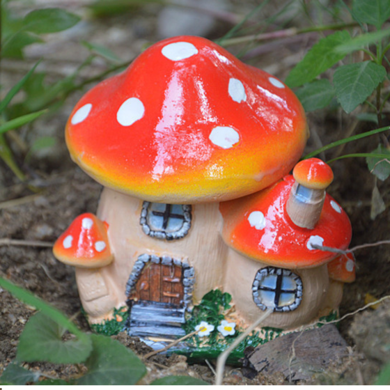 Садовый Гриб-Домик из полистоуна 10 х 9.5 х 8 см Одесса