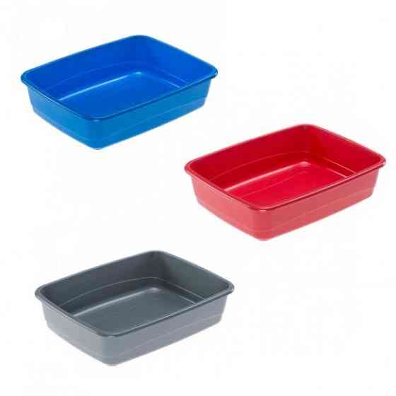 Лоток - туалет для котів відкритий Ferplast Nip (Ферпласт Ніп) 54,5 x 39,5 x h 12,5 cm - NIP 20, Сірий Запоріжжя