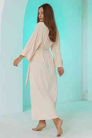 Довгий жіночий халат TotalFit XA2-Q10 Бежевый, XS/S Киев