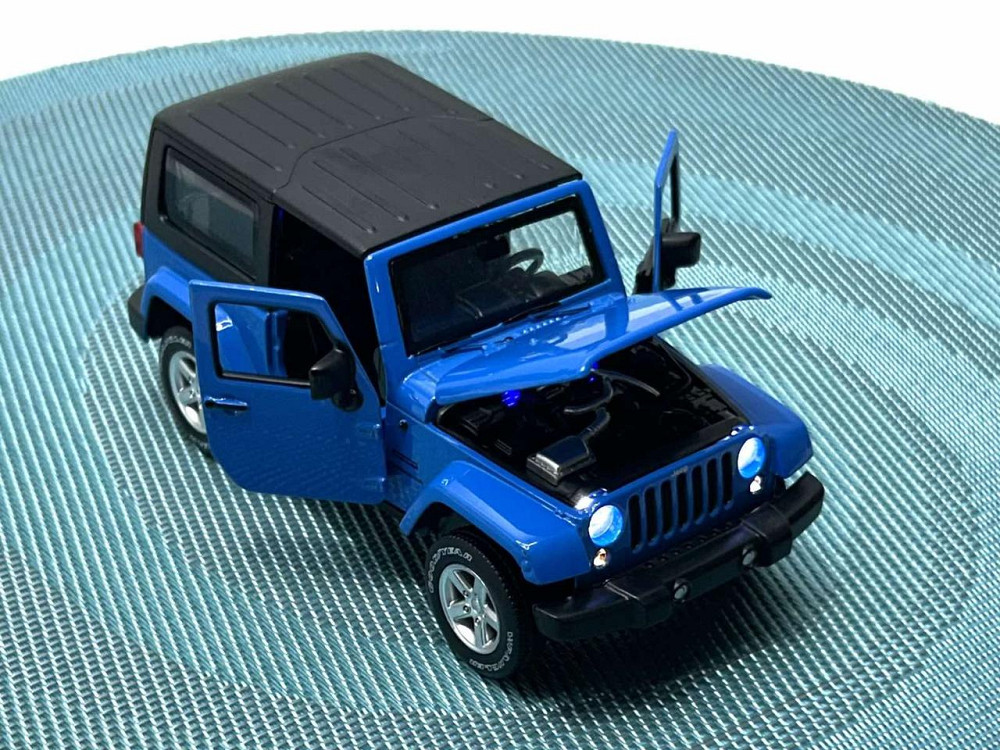 Машина металева Автопром Jeep Wrangler світло звук відчиняються двері капот 1:32 Синя (68331) Чернигов - изображение 5
