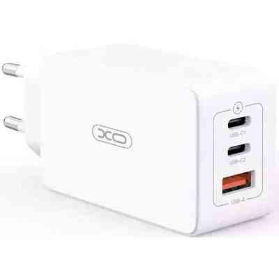 Зарядное устройство XO CE13 PD65W GaN (2Type-C/1USB) White (XO-CE13-WH) Винница