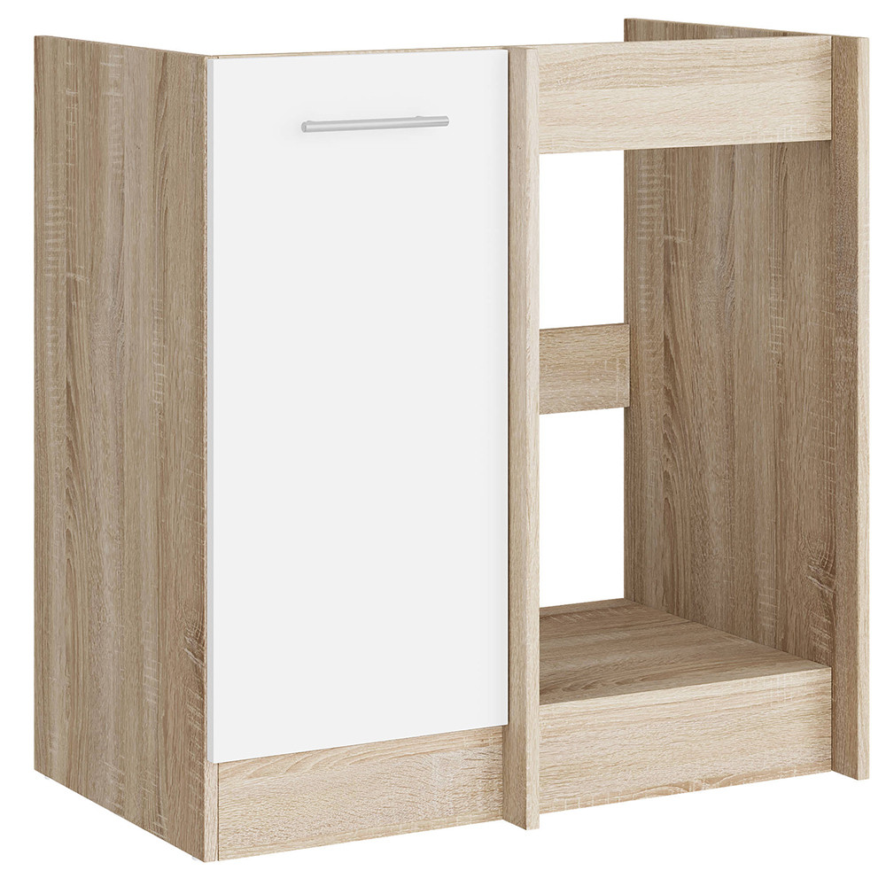 Кухонний модуль нижній кутовий Еверест Еко 790 дуб сонома/німфея альба (без стільниці) 79х46х82 см (DTM-071049) Дніпро - фото 1