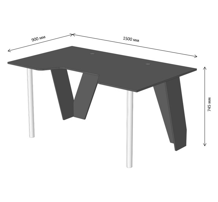 Комп'ютерний стіл LION Квест Дуб Артизан (LION-041004) Львів - фото 7
