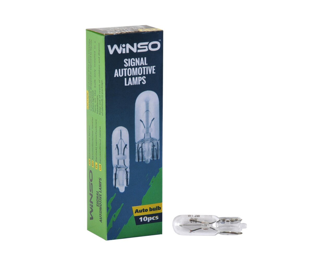 Лампа накаливания Winso 24V W1.2W 1.2W W2x4.6d, 10шт Киев - изображение 1