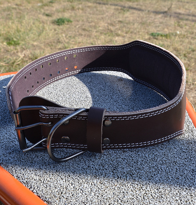 Пояс для важкої атлетики MadMax MFB-246 Full leather шкіряний Chocolate brown XXL Каменское - изображение 7