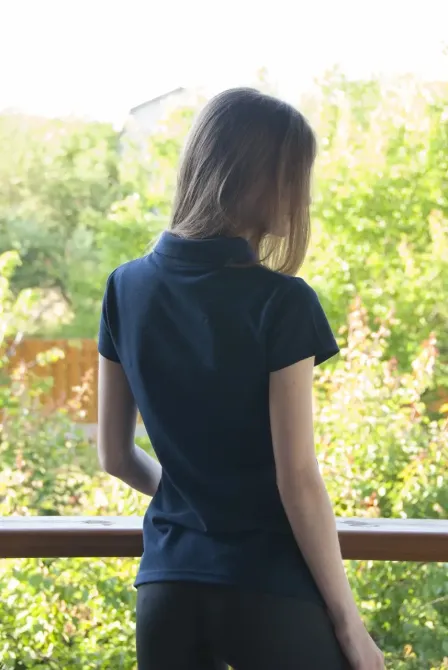 Жіноча футболка Поло Bono 400119 48, Синій Київ - фото 2