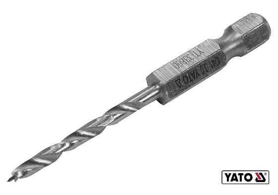 Свердло по дереву YATO : Ø3 x 65/35 мм, хвостовик- HEX 1/4