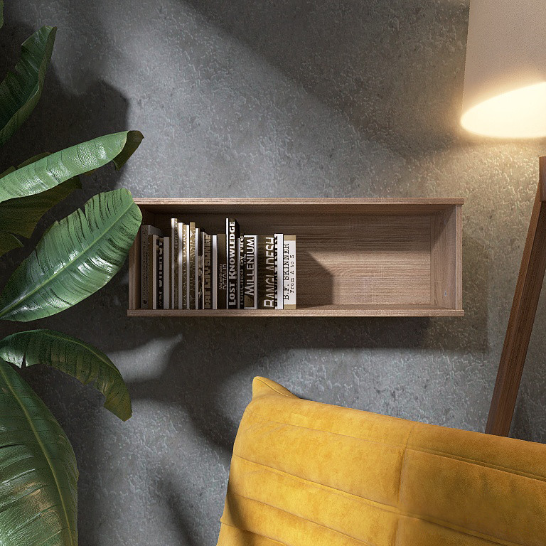 Полиця навісна Еверест ПЛН-2 Лайт Дуб сонома (DTM-4667) Львів - фото 1