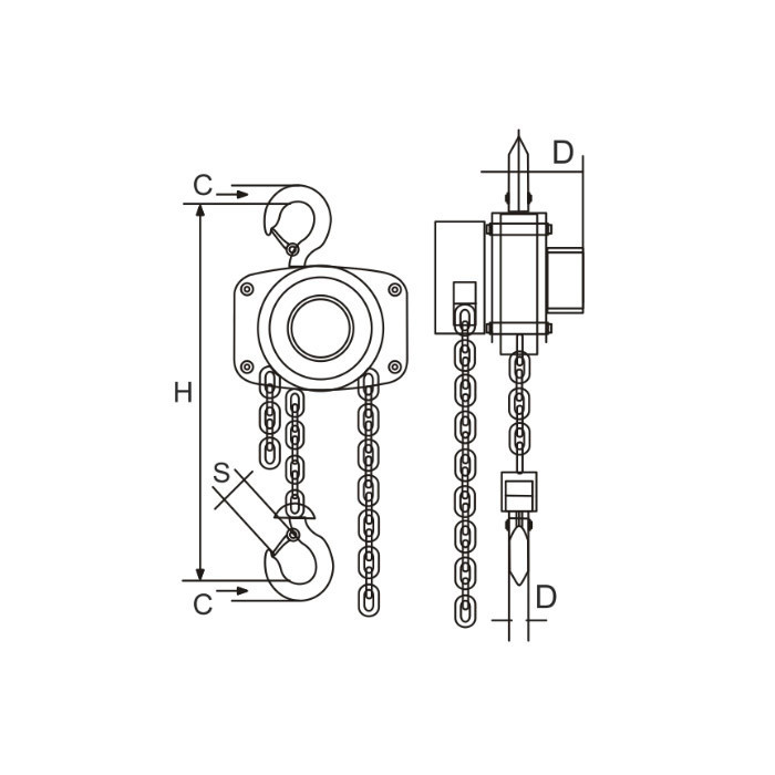 Таль цепная ручная 1,0 т (оборотная 360° BLACK LINE) ТМ ABLE 4500 Одесса - изображение 2
