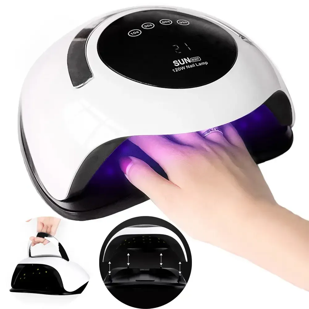 Лампа для маникюра SUN BQ-5T 120Вт UV+LED, Белая/Ультрафиолетовая лампа для сушки ногтей с ручкой и дисплеем Киев - изображение 8