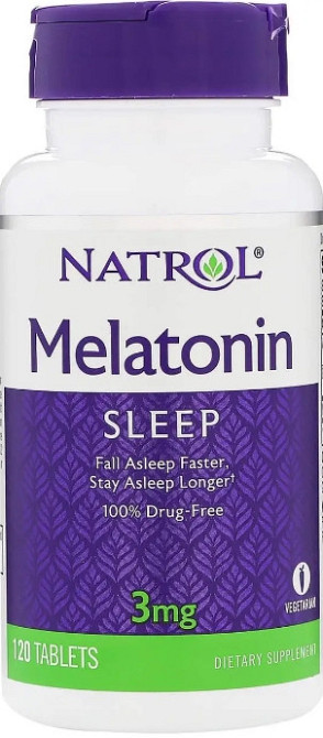 Мелатонін для сну Natrol  Melatonin 3 мг 120 таб. Київ - фото 1