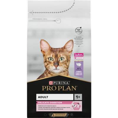 Сухой корм для кошек Purina Pro Plan Delicate Turkey со вкусом индейки 10 кг (7613033566509) Винница - изображение 1
