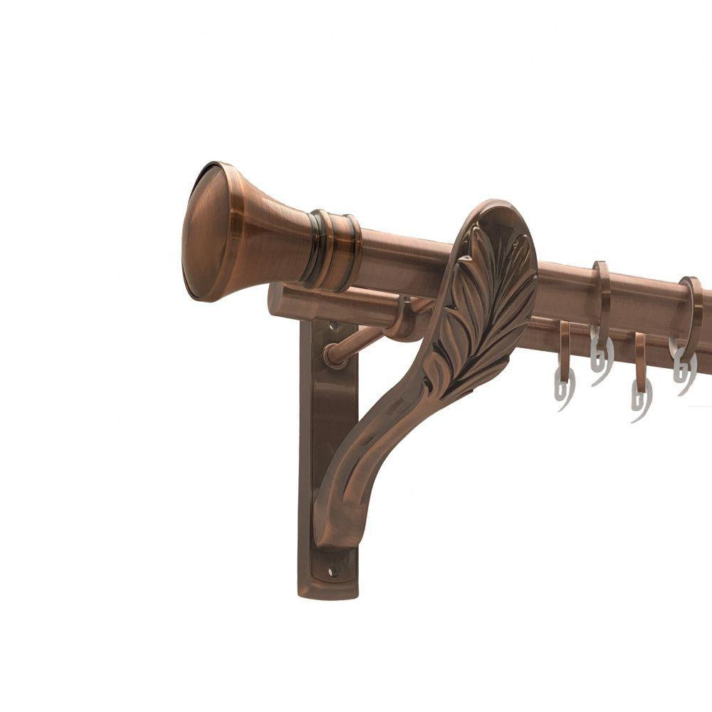 Карниз Orvit Люксор металевий дворядний ретро гладка труба кільце фасонне металеве  Мідь 25\19 мм 240 см (00-00009964) Львів - фото 1