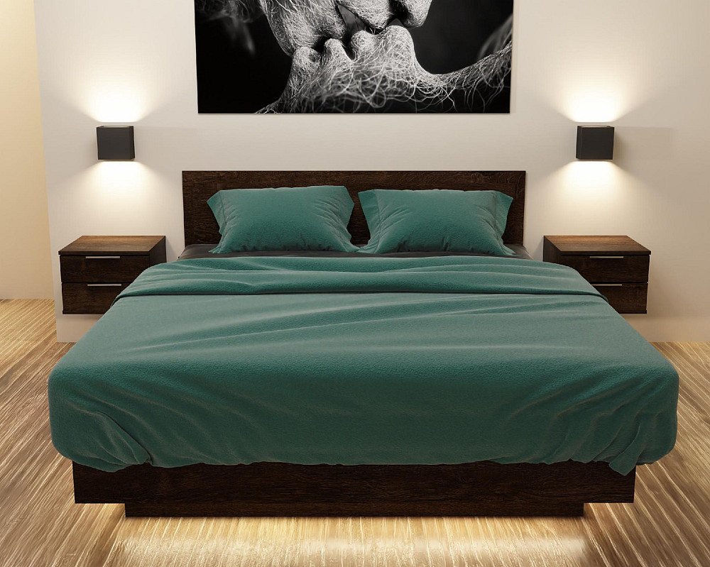 Кровать Кристалл №2 двуспальная, Дуб Конкордия, 2035х1632х850 Львов - изображение 2