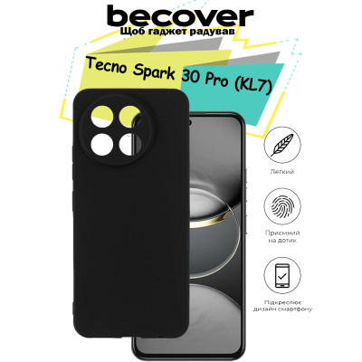 Чохол до мобільного телефона BeCover Tecno Spark 30 Pro (KL7) Black (713137) Вінниця - фото 9