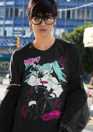 Футболка аниме Хатсуне Мику Аниме Гирл оверсайз (S/M/L) Черний AnimeJ0650 Днепр