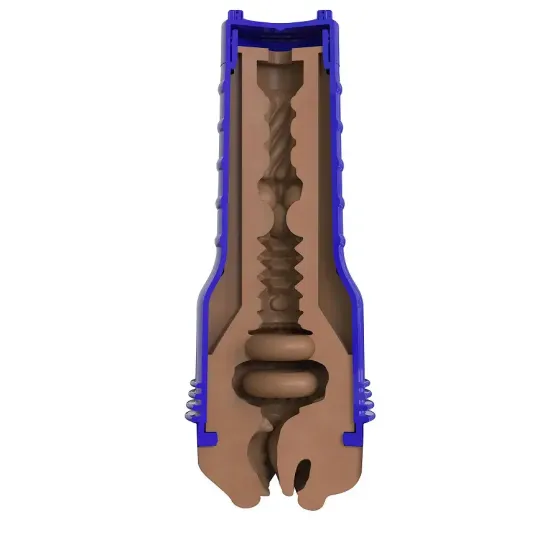 Мастурбатор-ротик Fleshlight Boost Blow Medium Dark Flesh, плаваючі кільця Turbo Tech Львов