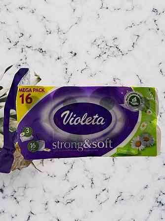 Туалетная бумага Violeta ромашка 16 шт  (рулонов) 3 слоя 120 отрывов Виноградов