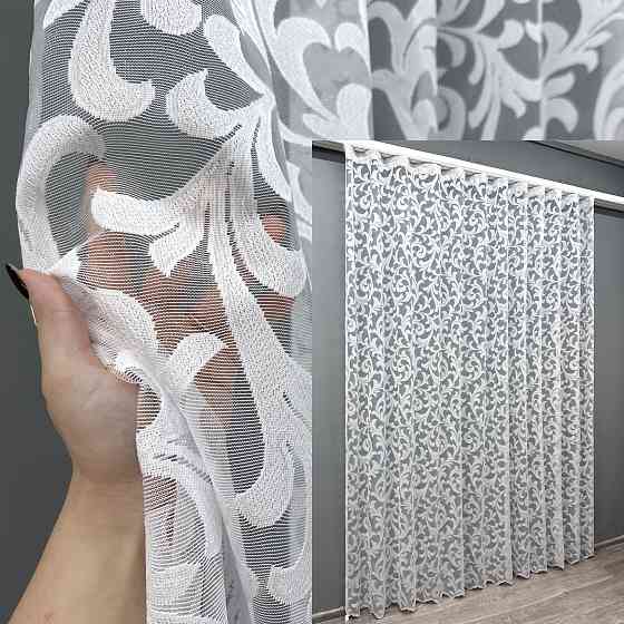 Тюль VR-Textil 1147т Жакард Білий 300х270 см (40-913) Київ