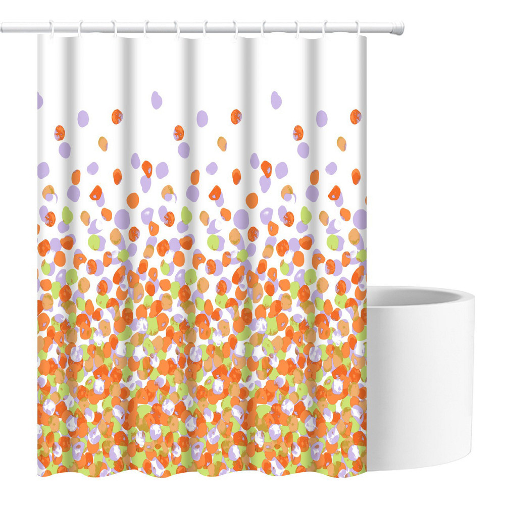 Шторка для ванны из полиэстера водонепроницаемая Bathlux 180x180 см с кольцами, занавеска для ванной комнаты Каменец-Подольский - изображение 4