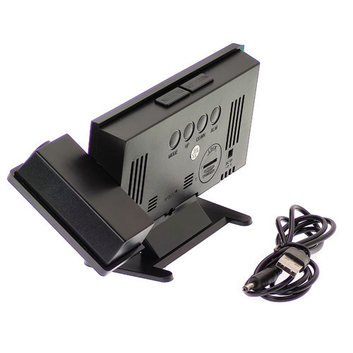 Электронные часы с проекцией времени на стену термометром будильником настольные зеркальные часы Одесса - изображение 11