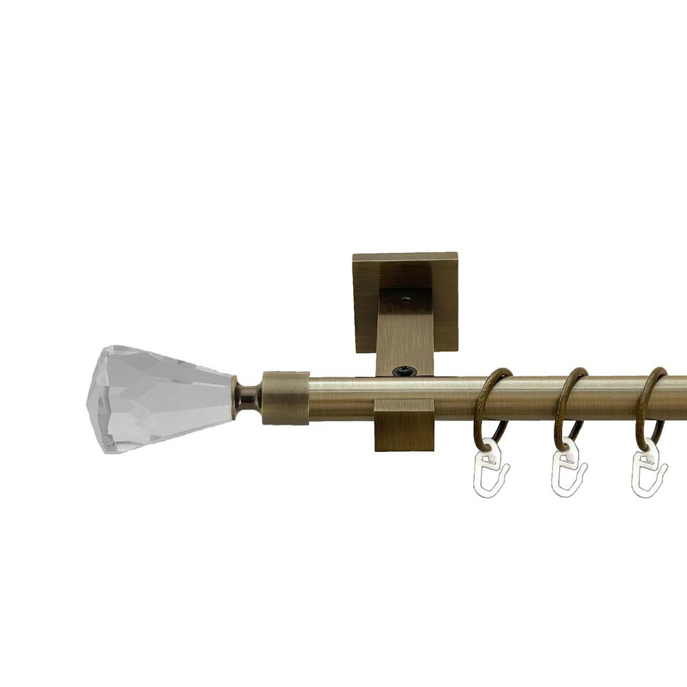 Карниз Orvit Лучетта металевий однорядний техно гладка труба кільце металеве Антик 19 мм 200 см (00-00026827) Львів - фото 1