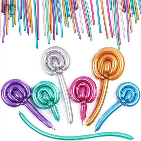 Шарики для моделирования длинные 100 штук 51 дюйм разноцветный Киев