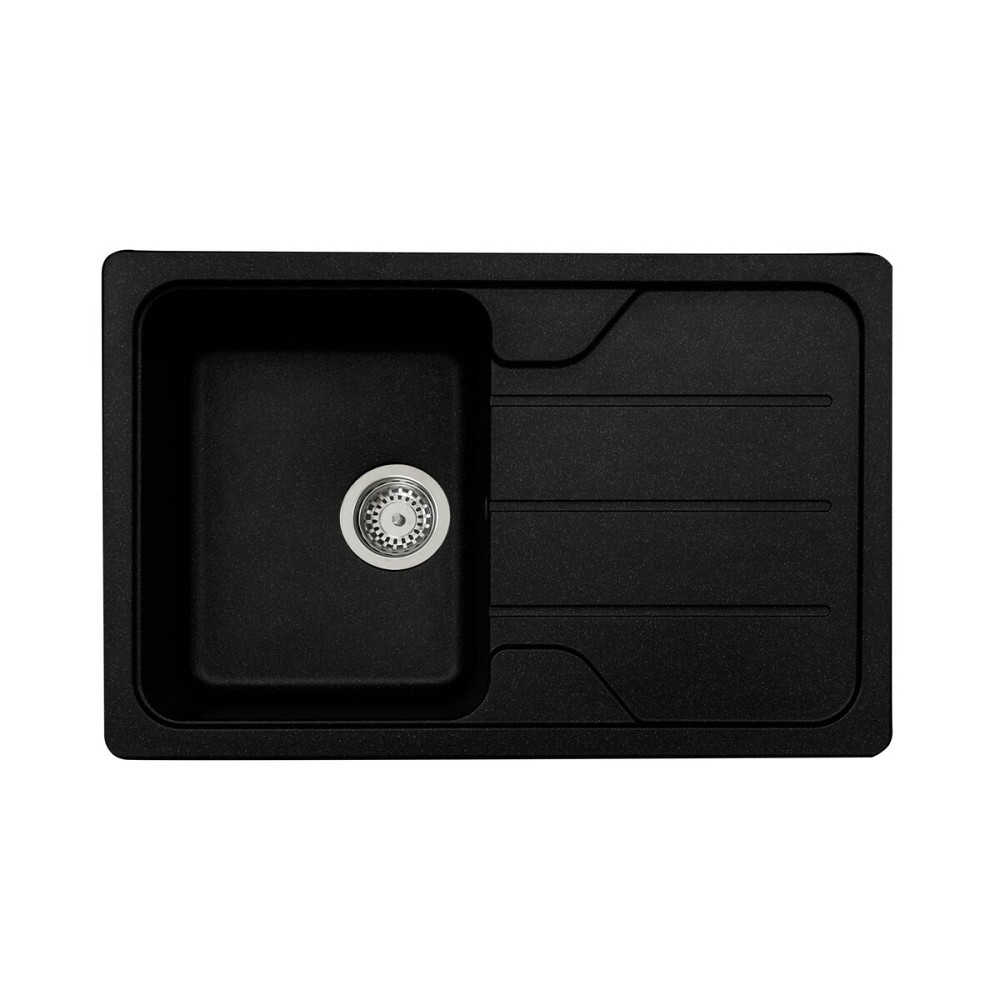 VALESO Гранітна мийка для кухні VALESO VERONA 7850 матова Чорний металік Киев - изображение 4