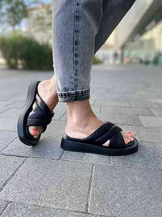 teona Шльопанці жіночі TEONA 265 чорні (літо, шкіра натуральна) (5247) Коломия