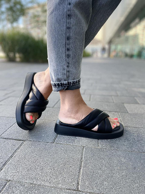 teona Шльопанці жіночі TEONA 265 чорні (літо, шкіра натуральна) (5247) Коломия - фото 6