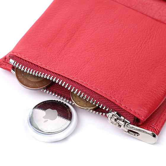 Жіночий гаманець вертикального формату із натуральної шкіри Червоний (ST Leather) Київ