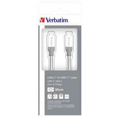 Дата кабель USB-C to USB-C 0.3m USB 3.1 Verbatim (48867) Винница