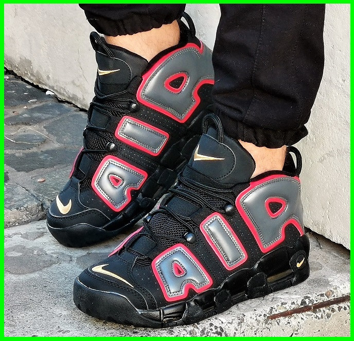 Кроссовки Nike Uptempo Чёрные Мужские Кожаные Найк с Амортизацией (размеры: 43,44,45) Видео Обзор Днепр - изображение 6