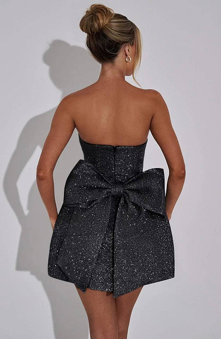 Жіноча стильна чарівність мініплаття з бантом північне сяйво Чорний, 42/44 Одеса - фото 4