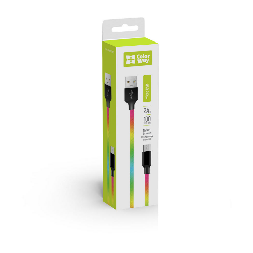 Кабель USB MicroUSB ColorWay CW-CBUM017-MC 2,4A 1м різнокольоровий Житомир