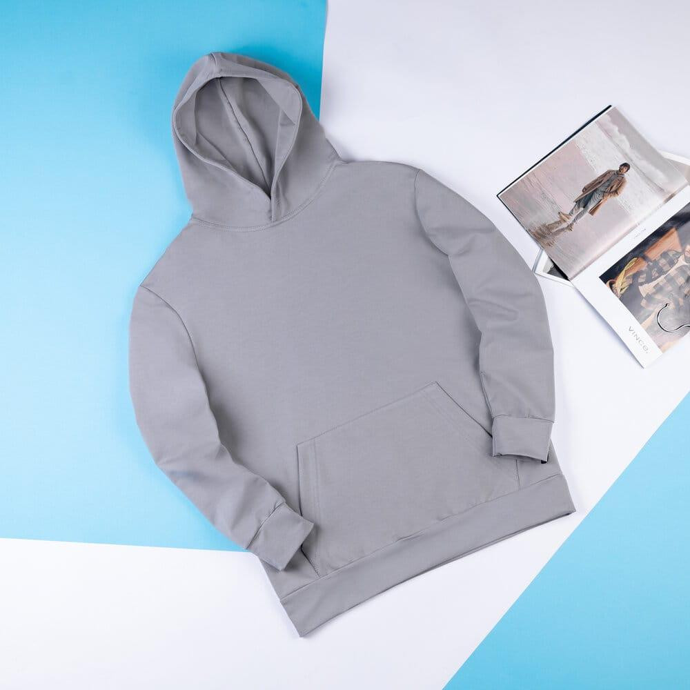 Чоловіче демісезонне худі з капюшоном сталеве Pobedov 001 Київ - фото 3