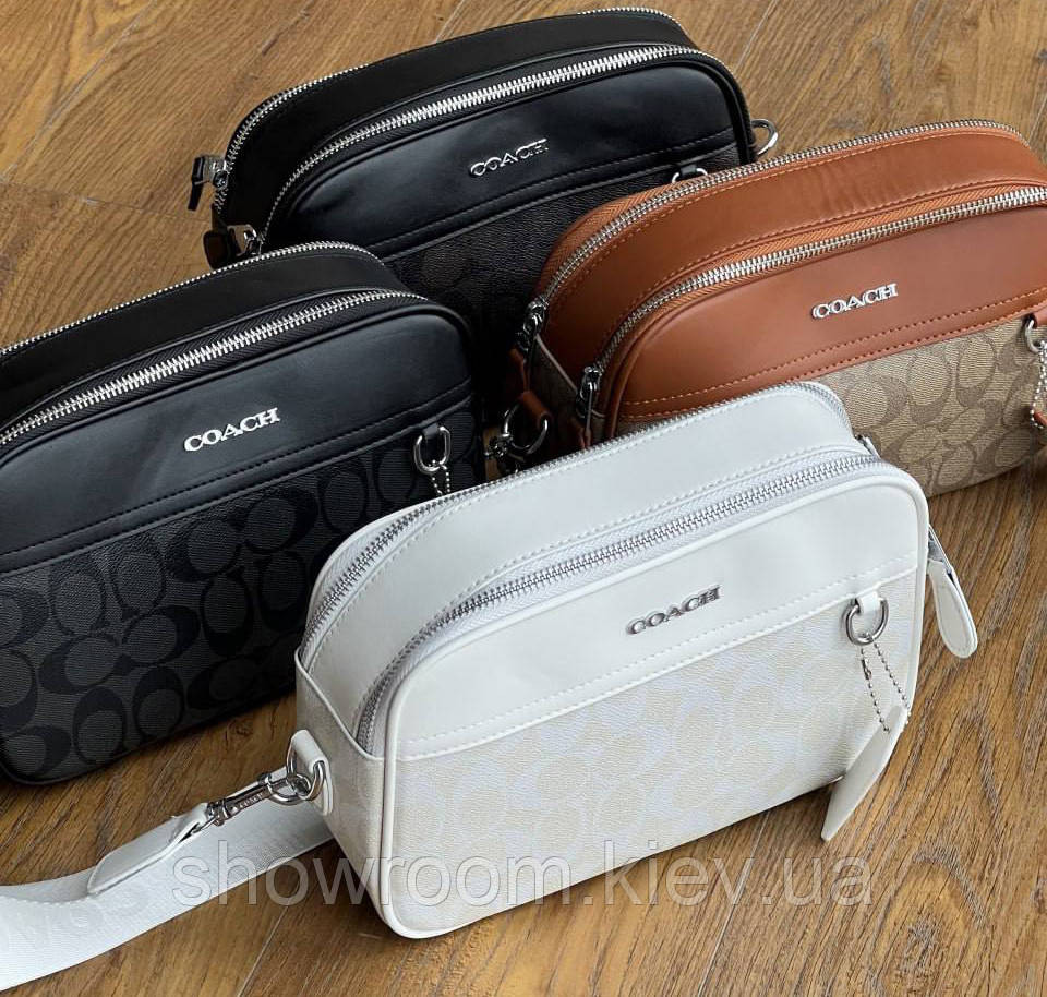 Чоловічі брендові сумки через плече Coach (1376-3) Київ - фото 4