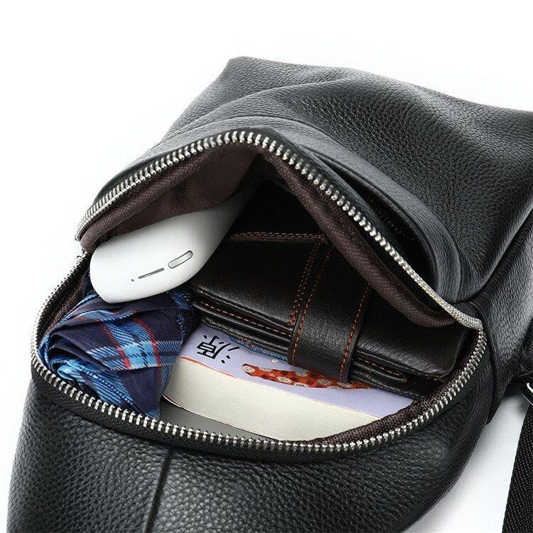 Сумка через плече чоловіча Чорна (Vintage) Київ - фото 2