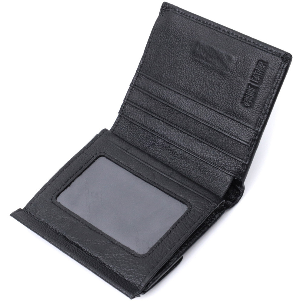 Оригінальне жіноче портмоне з натуральної шкіри ST Leather 22724 Чорний Київ - фото 6