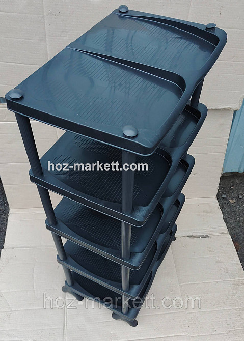 Полиця для взуття на 5 ярусів чорна еліфція Харків - фото 4