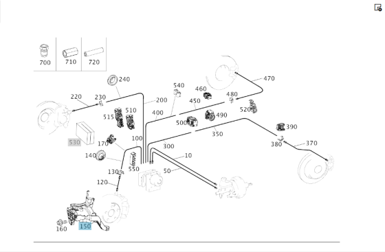 Mercedes-Benz  A1774214700 Тримач для гальмівного шланга та електричного дроту до поворотного кулака зліва CLA C118 CLA Shooting Brake X118 EQA H243 Одесса