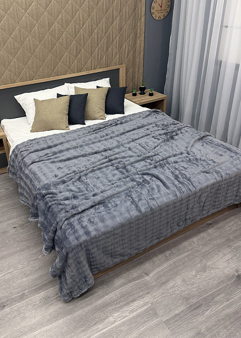 Плед-покривало 200х230 см (+-5см) Soft Night Графітовий (87-132) Київ - фото 4