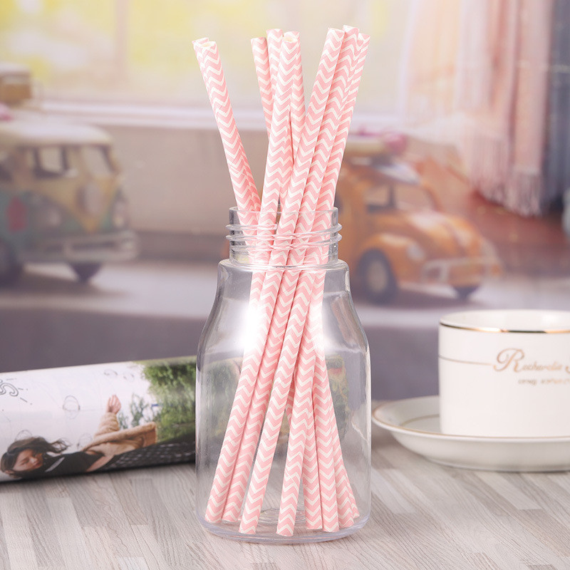 Коктейльні трубочки 25 штук 20 см рожевий Київ - фото 5