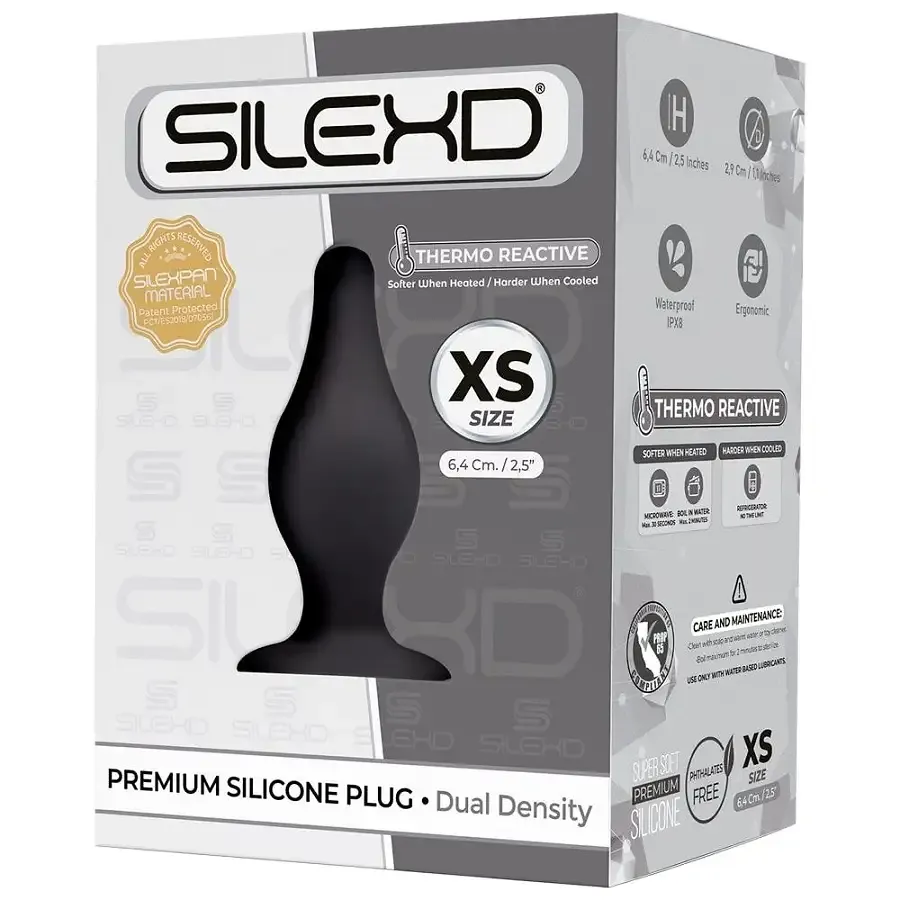 Анальна пробка SilexD (Model 2 size XS) двошаровий, силікон+Silexpan, діаметр 2,9 см Львов - изображение 2