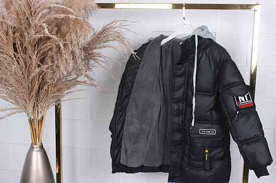 Черная куртка еврозима на мальчика подростка на 9,10 лет Николаев