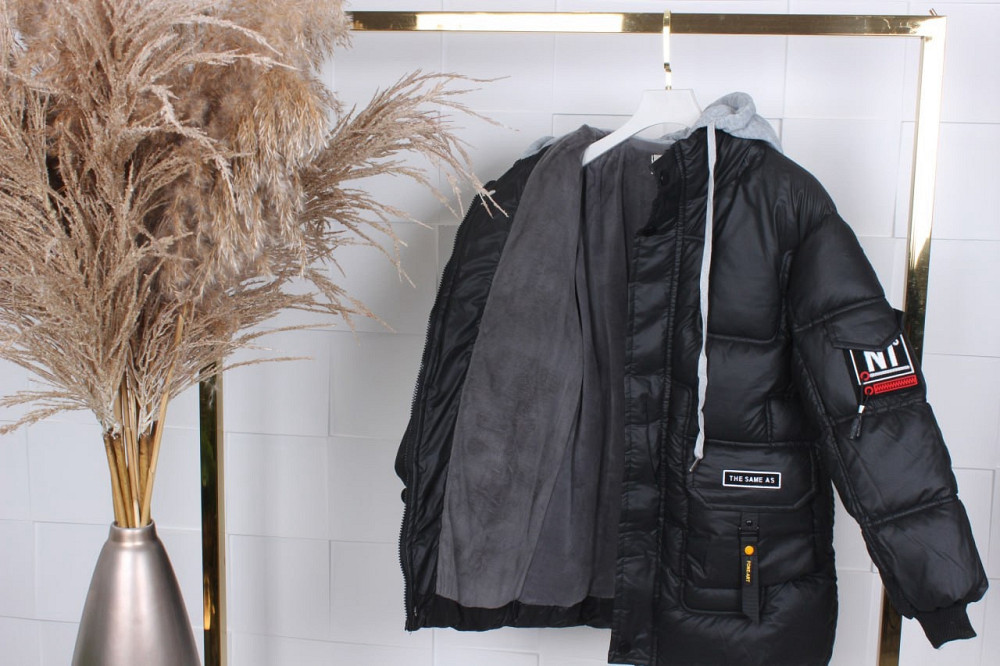 Черная куртка еврозима на мальчика подростка на 9,10 лет Николаев - изображение 2