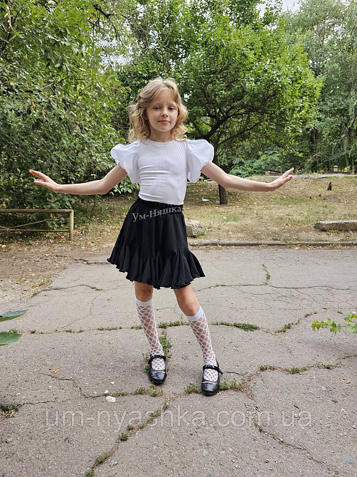 Шкільна блузка короткий рукав с фонариками на 128-140 Кривий Ріг - фото 9