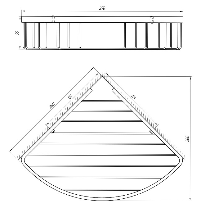 Поличка кутова TOPAZ 4114 Луцк - изображение 4