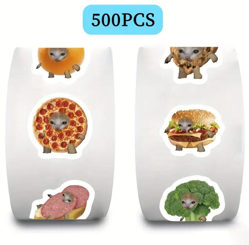 Наклейки Стікери Коти - Водонепроникні Вінілові Естетичні Наклейки з Котами для Пляшки Води, Комп'ют Київ - фото 2